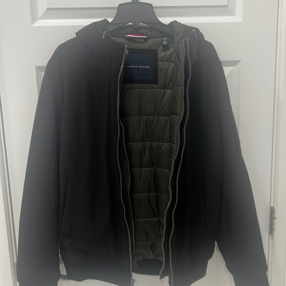 Tommy Hilfiger men’s black jacket.